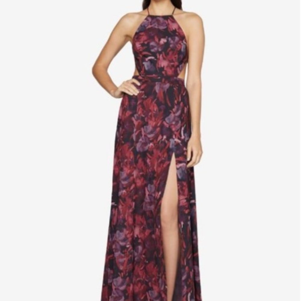 Fame and Partners Halter Backless Maxi Dress